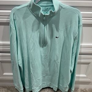 Men’s Vineyard Vines Mint Qtr Zip Pull Over Sweater
